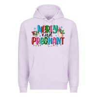 Lilac merry and pregnant Premium Hoodie - MaliasSmallBusiness