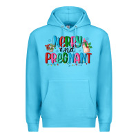 Ocean Blue merry and pregnant Premium Hoodie - MaliasSmallBusiness