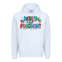 White merry and pregnant Premium Hoodie - MaliasSmallBusiness