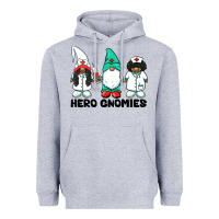 Heather Grey hero gnomies african american nurse gnomies medical gnomies Heavyweight Hoodie - BarkalooDesign