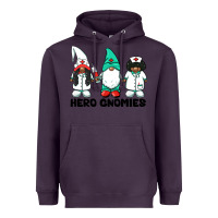 Plum hero gnomies african american nurse gnomies medical gnomies Heavyweight Hoodie - BarkalooDesign
