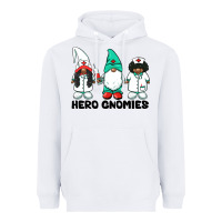 White hero gnomies african american nurse gnomies medical gnomies Heavyweight Hoodie - BarkalooDesign