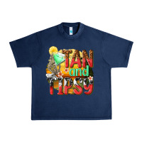Navy tan and tipsy Urban Heavy Tee - texasbilliewilder