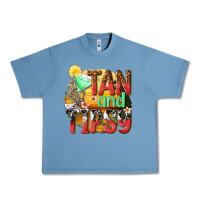 Pebble Blue tan and tipsy Urban Heavy Tee - texasbilliewilder