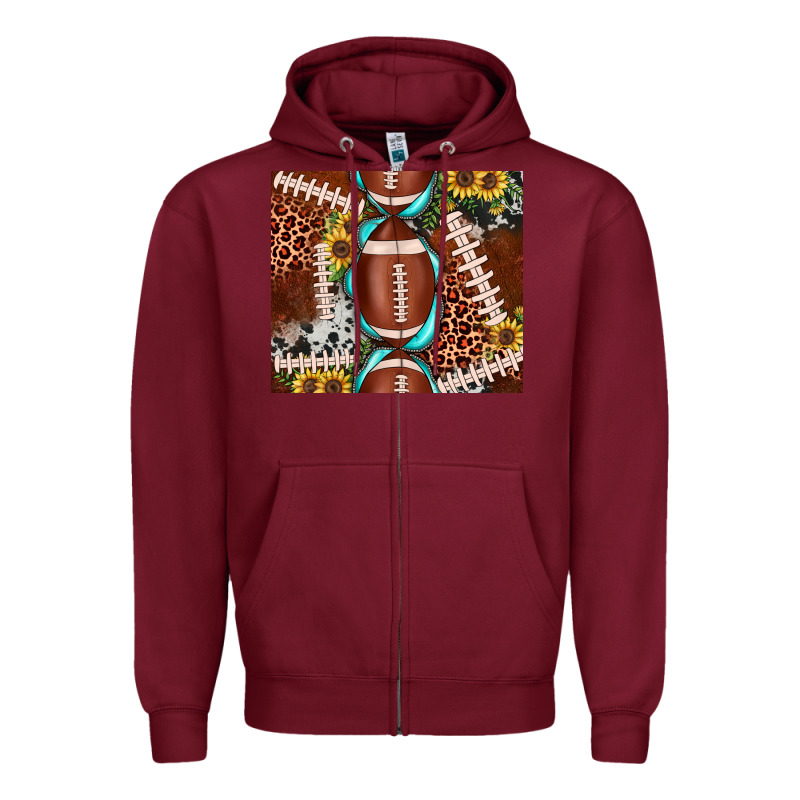 Football Leopard Gemstone Sunflower Tumbler3 Zipper Hoodie by JahusDesignShop | Teevron