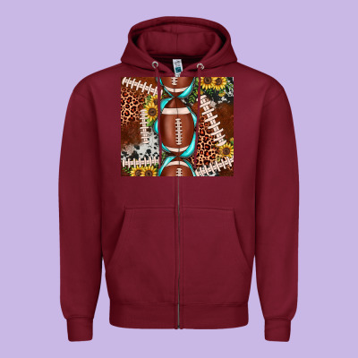 Football Leopard Gemstone Sunflower Tumbler3 Zipper Hoodie Designed By Jahusdesignshop
