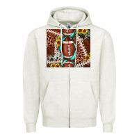 Oatmeal Heather football leopard gemstone sunflower tumbler3 Zipper Hoodie - JahusDesignShop