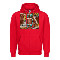 Red football leopard gemstone sunflower tumbler3 Zipper Hoodie - JahusDesignShop