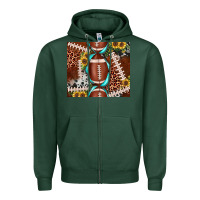 Sports Green football leopard gemstone sunflower tumbler3 Zipper Hoodie - JahusDesignShop