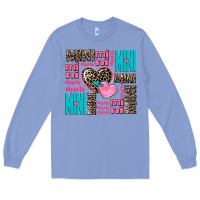 Colony Blue mini mini mini with hearts Long Sleeve Tee - AdoDesignShop