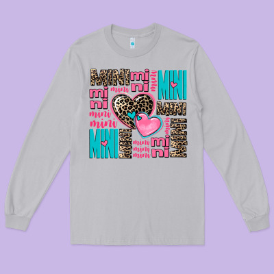 Mini Mini Mini With Hearts Long Sleeve Tee Designed By Adodesignshop