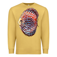 Antique Gold Discus Fish Premium Sweatshirt - LillyAllenDesigns