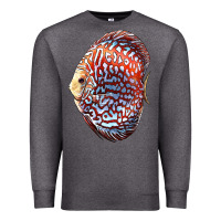 Charcoal Heather Discus Fish Premium Sweatshirt - LillyAllenDesigns