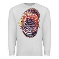 Dove Grey Discus Fish Premium Sweatshirt - LillyAllenDesigns