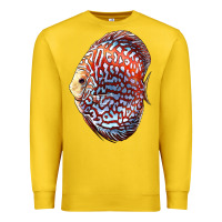 Lemon Discus Fish Premium Sweatshirt - LillyAllenDesigns