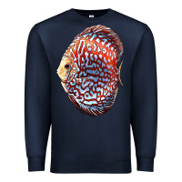 Navy Discus Fish Premium Sweatshirt - LillyAllenDesigns
