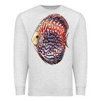 Oatmeal Heather Discus Fish Premium Sweatshirt - LillyAllenDesigns