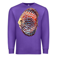 Purple Discus Fish Premium Sweatshirt - LillyAllenDesigns