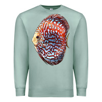 Seafoam Discus Fish Premium Sweatshirt - LillyAllenDesigns