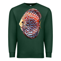 Sports Green Discus Fish Premium Sweatshirt - LillyAllenDesigns