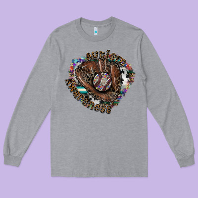 Autism Awareness Baseball Long Sleeve Tee Designed By Sublimationcraftshop