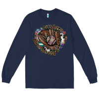 Navy autism awareness baseball Long Sleeve Tee - SublimationCraftShop