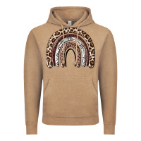 Vintage Coffee Cheetah rainbow Vintage Hoodie - MaliasSmallBusiness