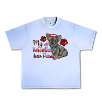 Grape Ice my valentine has paws french bulldog Urban Heavy Tee - RanaPortraitStore