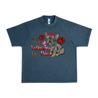 Midnight Navy my valentine has paws french bulldog Urban Heavy Tee - RanaPortraitStore