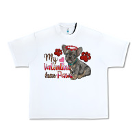 White my valentine has paws french bulldog Urban Heavy Tee - RanaPortraitStore