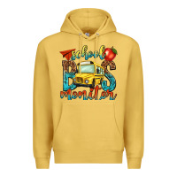 Antique Gold school bus monitor Premium Hoodie - NancyCooperArtShop