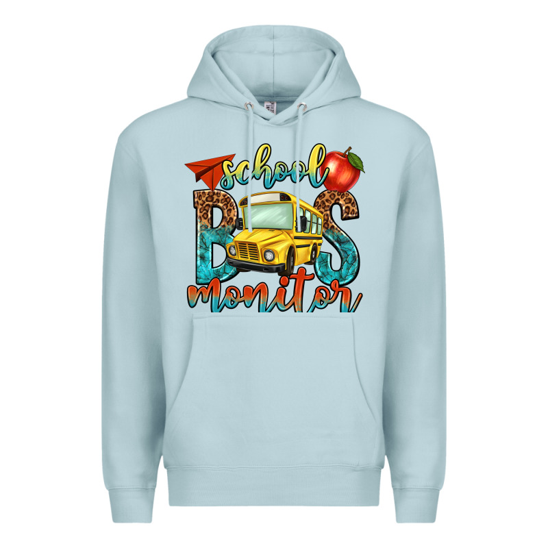 School Bus Monitor Premium Hoodie by NancyCooperArtShop | Teevron