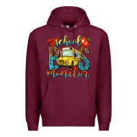 Burgundy school bus monitor Premium Hoodie - NancyCooperArtShop