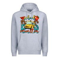 Heather Grey school bus monitor Premium Hoodie - NancyCooperArtShop