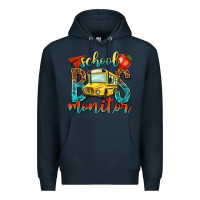 Navy school bus monitor Premium Hoodie - NancyCooperArtShop