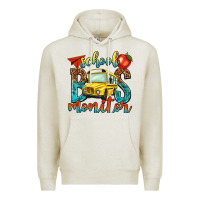 Oatmeal Heather school bus monitor Premium Hoodie - NancyCooperArtShop
