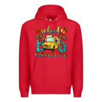 Red school bus monitor Premium Hoodie - NancyCooperArtShop