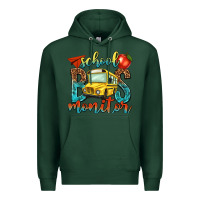 Sports Green school bus monitor Premium Hoodie - NancyCooperArtShop