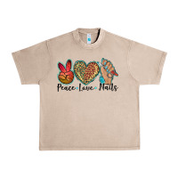 French Oak peace love nails Urban Heavy Tee - BarkalooDesign