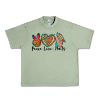 Oil Green peace love nails Urban Heavy Tee - BarkalooDesign