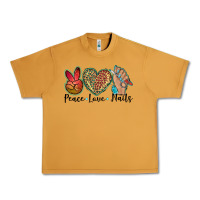 Peanut Butter peace love nails Urban Heavy Tee - BarkalooDesign
