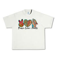 Pistachio peace love nails Urban Heavy Tee - BarkalooDesign