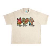Sandshell peace love nails Urban Heavy Tee - BarkalooDesign