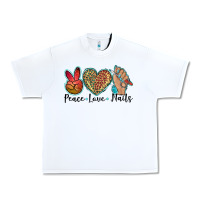 White peace love nails Urban Heavy Tee - BarkalooDesign