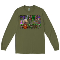 Army Green teacher of monster Long Sleeve Tee - CowhideDigitalArt
