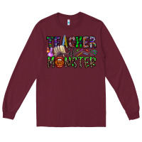 Burgundy teacher of monster Long Sleeve Tee - CowhideDigitalArt