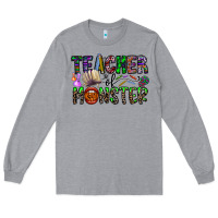 Heather Grey teacher of monster Long Sleeve Tee - CowhideDigitalArt