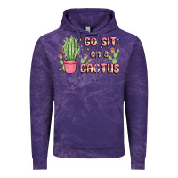 Cloud Purple go sit on a cactus Vintage Hoodie - MaliasSmallBusiness