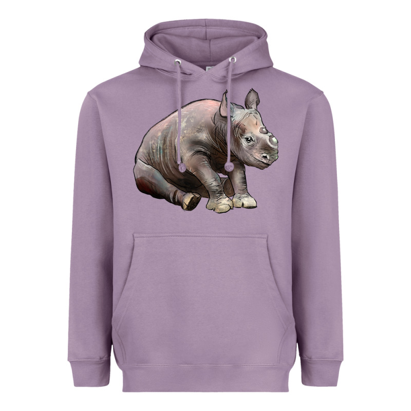 Baby Rhino Illustrations Heavyweight Hoodie by LillyAllenDesigns | Teevron
