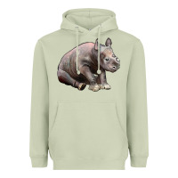 Matcha Baby Rhino Illustrations Heavyweight Hoodie - LillyAllenDesigns